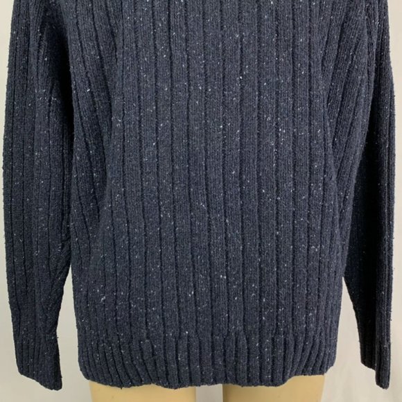 Brunella Gori Men’s XXL Sweater 1/4 Button Lambswool Nylon Blue Unique - Picture 6 of 9